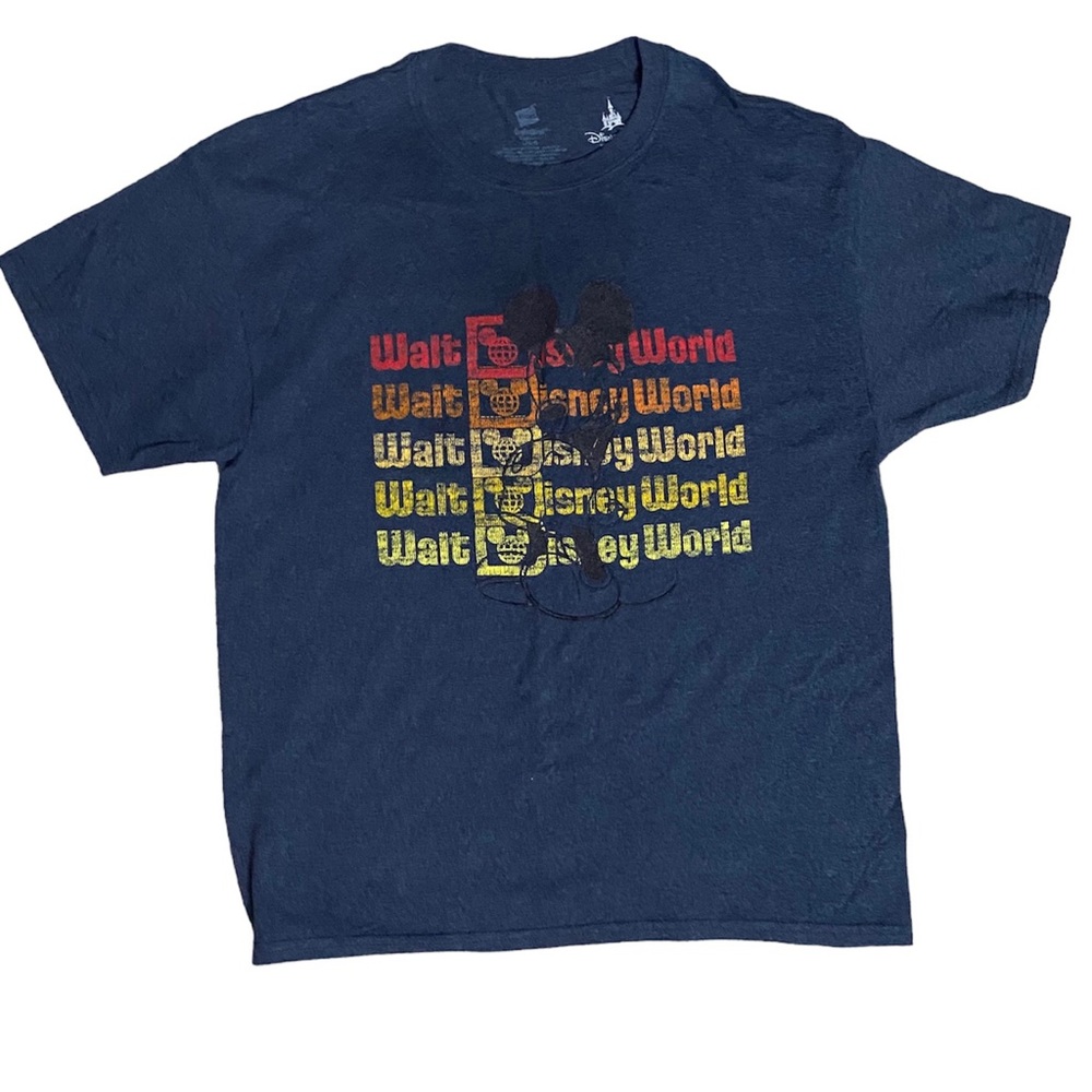 Disney World • Disney Parks by Hanes T-Shirt • Dark Blue • Men’s Size Large